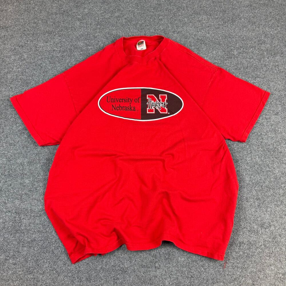Vintage 00s University of Nebraska Huskers red classic T-shirt mens 2XL